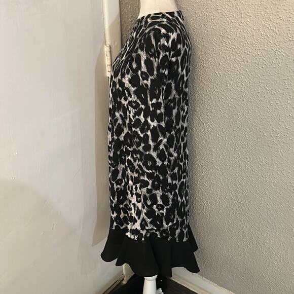 Rachel Zoe Black/White Animal Print Dress Tunic 2 Long Sleeve Mobwife Dopamine - Picture 4 of 14
